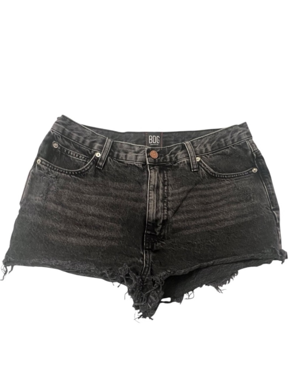 BDG Black Girlfriend High-Rise Jean Shorts Size 30